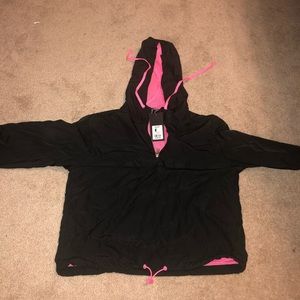 Black and Pink Windbreaker